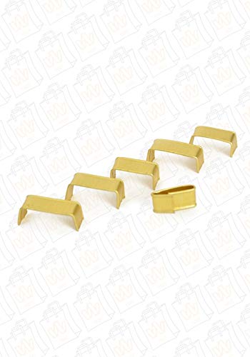 Clipse Gold 33mm x 8mm, Verschlussclips, Verschluss-Clips, Tütenverschluss ideal für Cellophanbeutel Zellglasbeutel Cellofanbeutel Bodenbeutel Zellofanbeutel Größe 100 Stück Cover