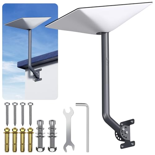 Adjustable Starlink Mount, Starlink Gen 2 Mouns Kit, Starlink Wall Mounts for Standard Actuated Dish, Roof Mount Compatible with Starlink Standard, Starlink Pole Mounts is Easy to Install and Adjust.