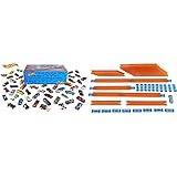 Hot Wheels V6697 - 50er Pack 1:64 Die-Cast Fahrzeuge extra großes Geschenkset, je 50 Spielzeugautos, zufällige Auswahl, ab 3 Jahren & FTL69 - Auto und Mega Track Pack, Spielzeug Autorennbahn