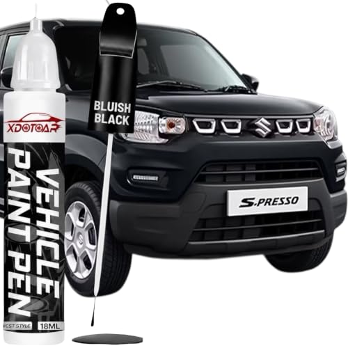 Image of XDOTOAR Car Touch Up Paint Pen for Maruti Suzuki S-PRESSO BLUISH BLACK (ZJ3) | Factory Color Matched 2K Paint Technology | Car Scratch Remover & Paint Chip Repair | Quick Dry Formula | Rust Protection | 18ml