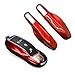 carmonmon Smart Protectors Keyless Remote Key Cases Shell Car Key Case Platic Cover Case Cover Side Blades for Porsche Cayenne Panamera(Gloss Red)