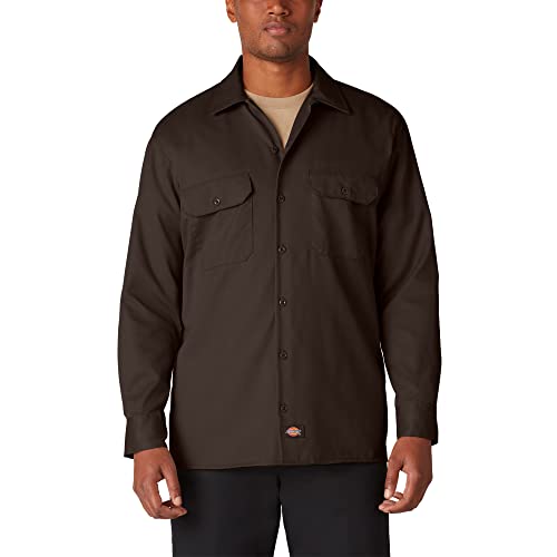 Dickies Chemise Manches longues Homme Marron Foncé XL