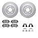 Dynamic Friction Company Rear Geospec Brake Rotors with 5000 Advanced Brake Pads includes Hardware 4512-11063