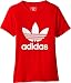 adidas Originals Girls' Short Sleeve Trefoil Tee