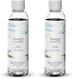 Yankee Candle Signature Recharge brins diffuseur | Clean Cotton | 200 ML | Jusqu’à 20 semaines de Fragrance | Cadeau Parfait pour Les Femmes (Lot de 2)