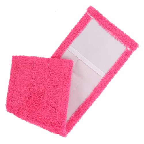 FONDOTIN Recambio Cabezal Mop Microfibra Coral Rojo para Limpieza Suave Absorbente Lavable Fácil Instalar