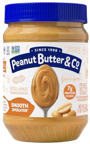Peanut Butter & Co. Smooth Operator Peanut Butter, Non-GMO, Gluten Free, Vegan, 28 Ounce