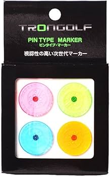 Amazon.co.jp: TRON トロン ゴルフ マーカー ピンタイプ（4個セット