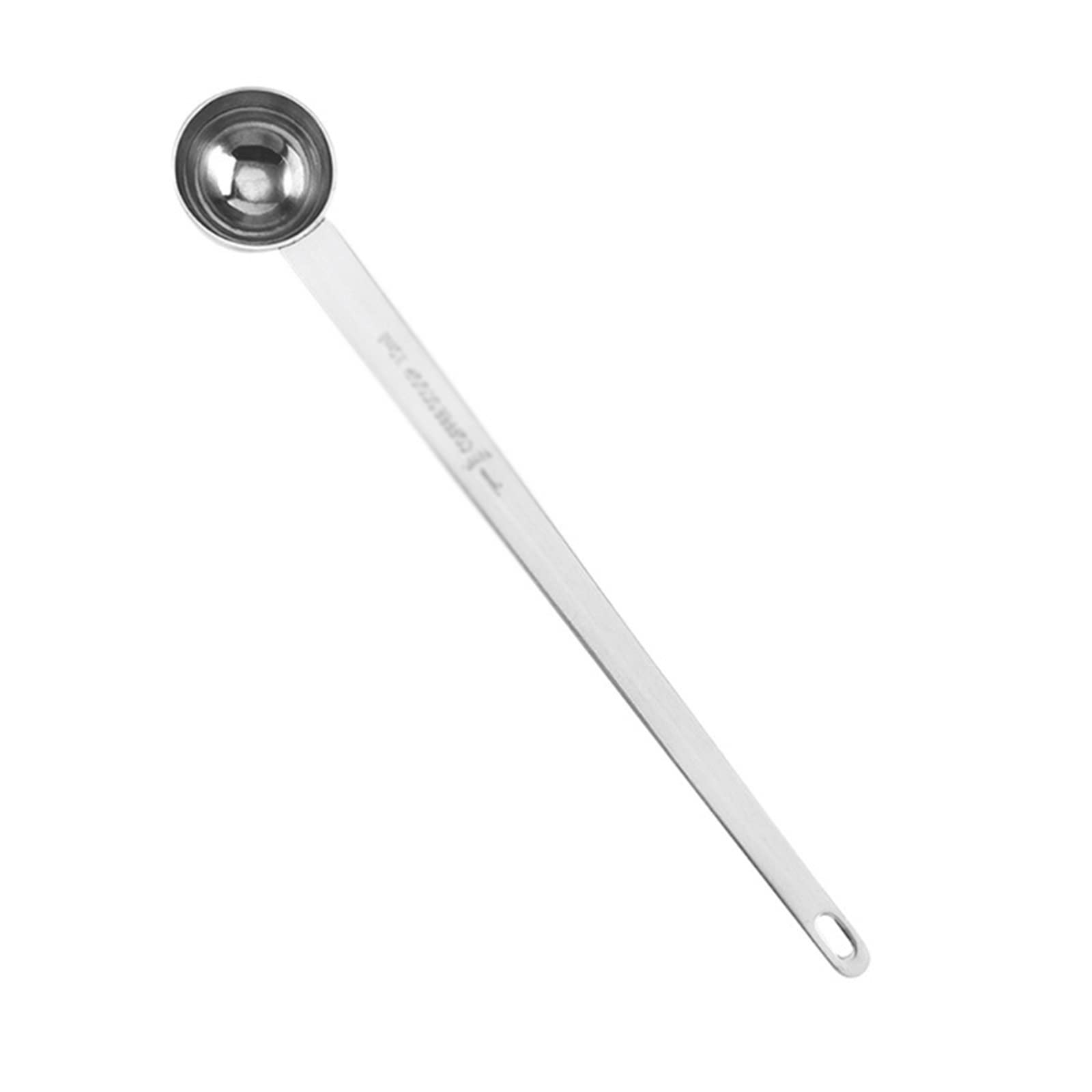 Cuchara de Cocina con Mango Largo cfsz, Cuchara medidora de Cocina de 15ml, Taza medidora Superior de Leche en Polvo for Hornear, cucharilla de Acero Inoxidable