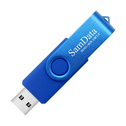 Image of 8GB USB Flash Drives 2 Pack 8GB Thumb Drives Memory Stick Jump Drive with LED Light for Storage and Backup (2 Colors: Black Blue)
