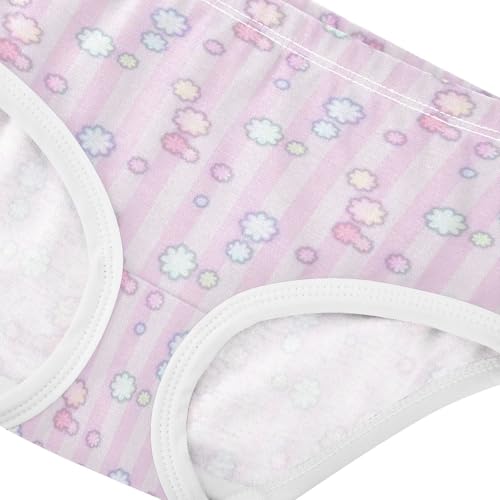 Girls' Underpants Kids Cotton Underwear Panties Briefs For Girl Age 2-8 Years Floral Flower Pattern4