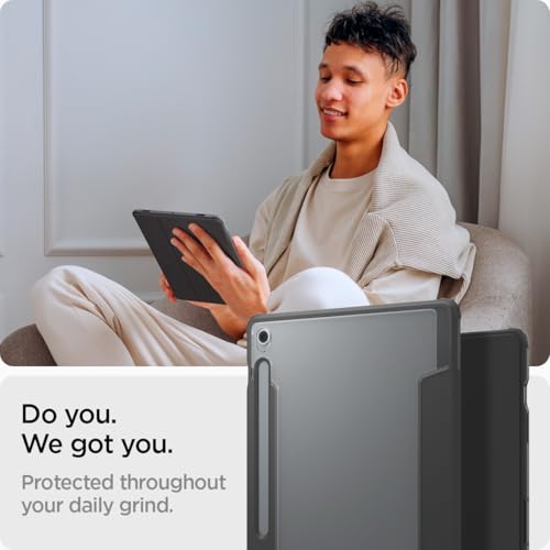 Image of Spigen for Galaxy Tab S10 FE Plus Case (2025), Ultra Hybrid Pro Protective Tri-Fold Cover with Transparent Back and S Pen Holder, 13.1 inch, Black