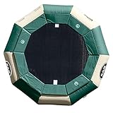 Rave Sports Inflatable Aqua Jump Water Trampoline, 12FT / 15FT / 20FT, Recreational Bouncer with Springs, Sturdy Ladder, Heavy Duty Swimming Platform, Reinforced PVC Tube, Durable Nylon Surface