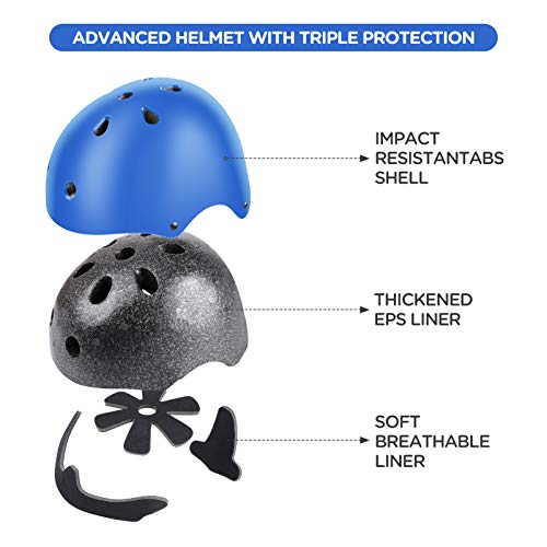 Dacool KBUS-BE-TE3Z00701Z Kids Bike Helmet Skateboard Knee Pads - Toddler Helmet Adjustable For 3-8 Years Old Girls Boys Child Kids Protective Gear Set thumb #1