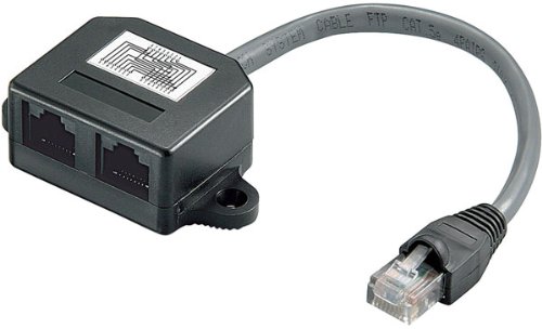 Preisvergleich Produktbild Cat. 5e T-Adapter, Netzwerkbelegung 1:1, Portdop