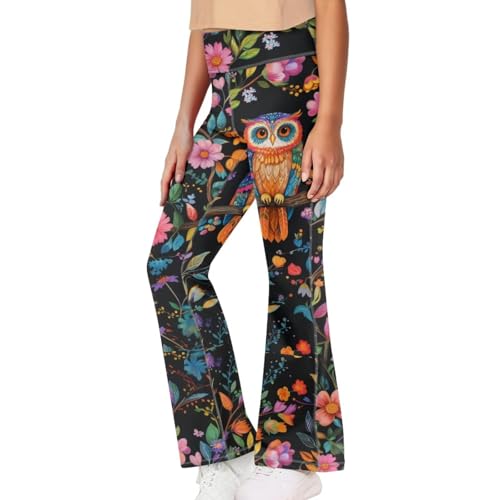 Image of Girls Flare Leggings 5-14T Cute Bell Bottoms for Girl Yoga Pants for Gym