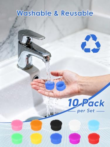 10Pcs 5ml Silicone Peptide Vial Caps, 10 Colors Glass Vial Protective Cover — 사진 6