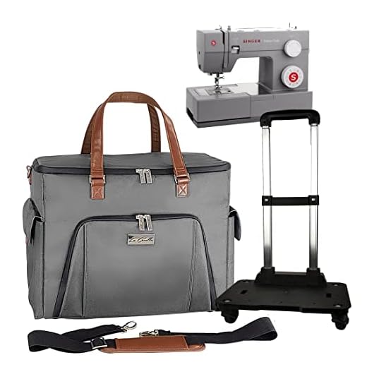 La Canilla - Trolley para Máquina de Coser Alfa, Singer, Brother (y más) Maleta con Ruedas para Manualidades, Almacenamiento y Accesorios de Costura con Funda Anti-Polvo