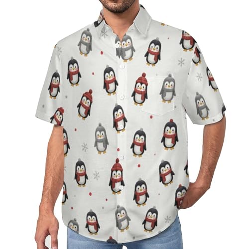 Chemise thème pingouin cadeau original homme pour Noël en été