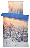 schneelandschaften malen Winter Bettwäsche mit Schnee bedeckten Bäumen als Winterlandschaft