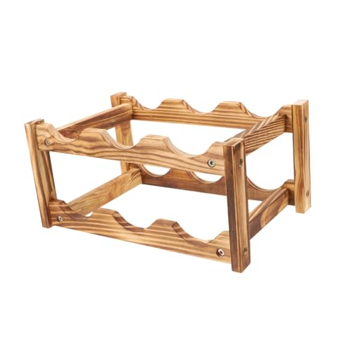 Soporte para botellas de vino estilo europeo de madera miniatura 6