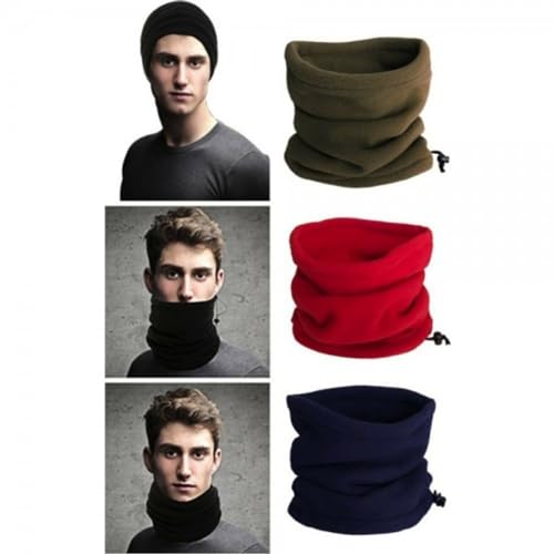 Yılmazel Kışlık Termal Polar Unisex Boyunluk Bere Maske Kamuflaj ve düz renklerde Kadın Erkek Kayak Kış sporları (Lacivert)