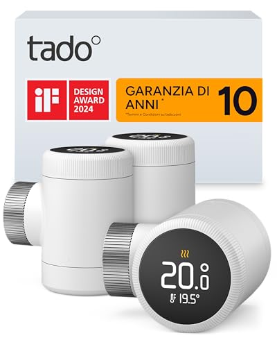 tado° termostato intelligente X – Trio Pack, controllo del riscaldamento tramite app e smart...