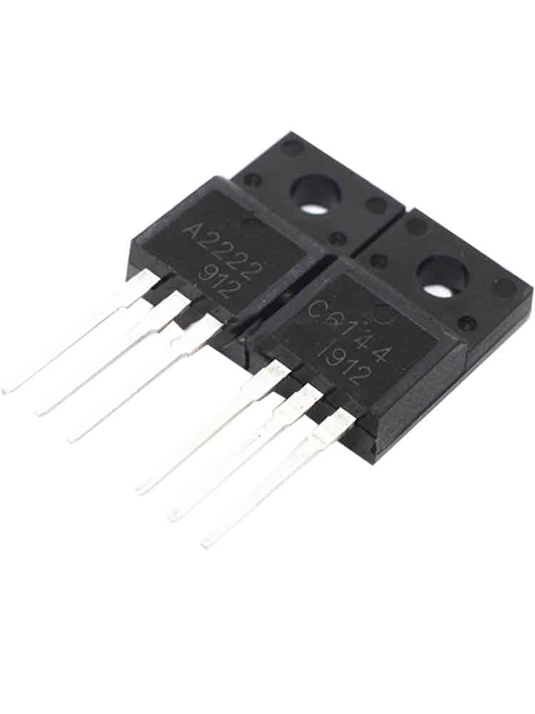 20 sztuk 2SA2222 2SC6144 TO-220F 10 par 10 sztuk A2222 + 10 sztuk C6144 TO-220