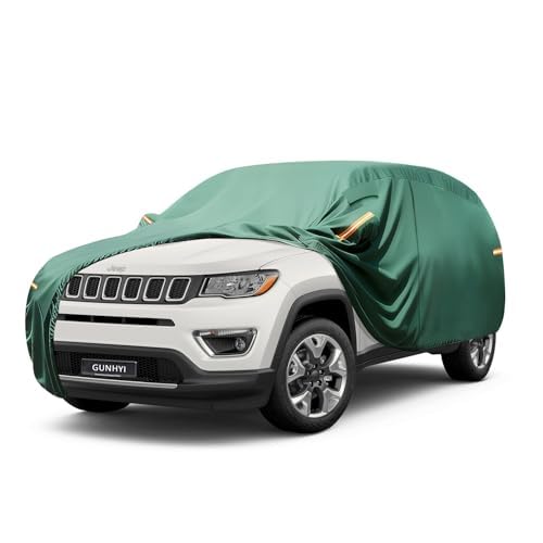 Car Cover Custom Fit Jeep Cherokee (2014-2025) Waterproof All-Weather, 16-Layer Heavy Duty Full Exterior Cover with Vents, Spare Windproof Straps & Towel, Winter Snow/Ice/Rain Protection. Cu