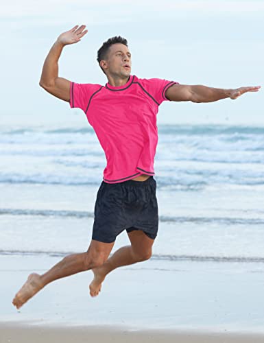 Image of Men's Swim Shirts Rash Guard UPF 50+ UV Sun Protection T-Shirt Quick Dry Fishing Beach T Shirts