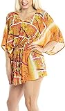 Características: tela de gasa estampada de presentación breve de hasta | kimono mangas | v escote | cordón mágico | un tamaño cabe la mayoría