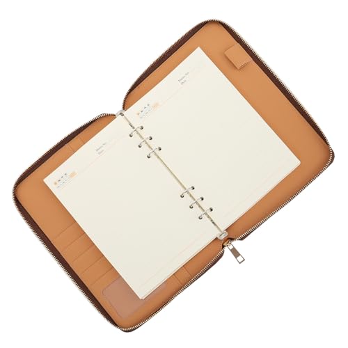 Carnet de notes A5 en cuir marron idéal pour bureau et voyages