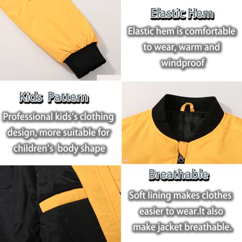 SNOW DREAMS Boys Girls Bomber Jacket Flight Jackets Spring Varsity Jacket3