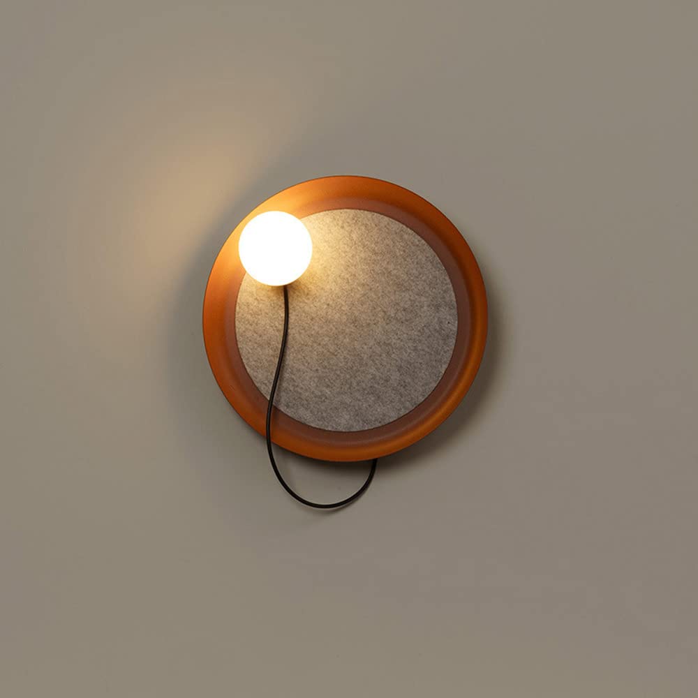 SXECAEPS Modern Wall Light Round Sconce Adjustable White Globe Lamp Shade, Home Decor Lighting Fixture G9 Mounted Lamps for Bedroom Bedside Living Room Hallway