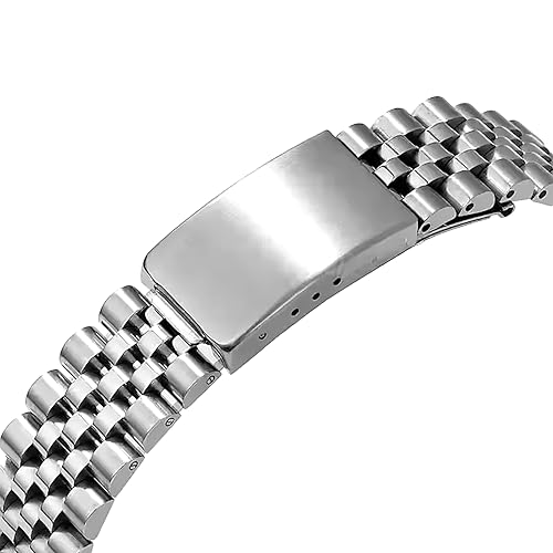Image of WAMD Solid Stainless Steel Curved Jubilee-Style Watch Straps
