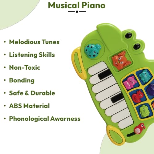 Image of StarAndDaisy Musical Piano for Babies, Animal Voice Sound Toy Piano with Colorful Keys, Animal Shape Activity Toy for Kids with Light & Sound, Early Learning Toys for Toddlers.