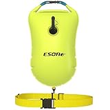 ESONE Swim Buoy - Open Water Swim Buoy. More Brighter & More Lighter & More Safer for Swimmers(15L) Belts Tow Float Bubble
