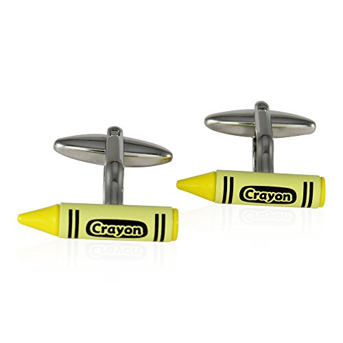 Gemelos Cuff-Daddy Diseño Crayon Amarillo con Caja miniatura 1