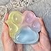 Pawfect Tail Big Taba Squishy Cat Paw, 5 in Large Paw Squeeze Toy for Stress Relief and Relax, Sticky Squishies Fidget Toys for Party Favors Novelty Things Birthday Gift (Tri-Color)