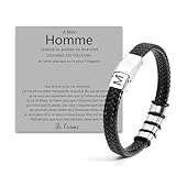 💞Matériau : bracelet en cuir, anneau à boucle magnétique en acier inoxydable