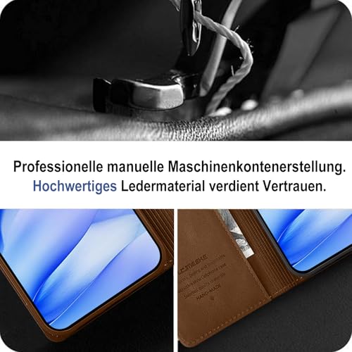 Étui cuir Pixel 9A 5G anti-choc avec protège-écran et support - 3