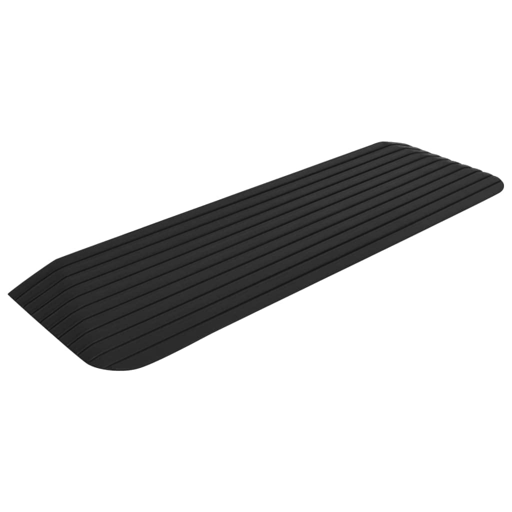 Rampa de umbral de goma 110 x 32 x 3,8 cm, color negro, 5 toneladas de carga útil, superficie antideslizante para andadores, scooters, sillas de ruedas, entrada, salida y acceso a las