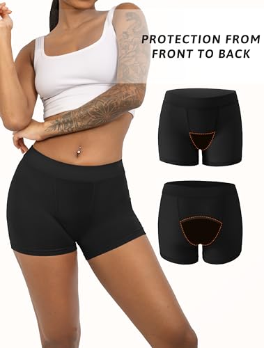 Period Underwear for Women Boyshorts Period Panties Heavy Flow Period Boxers Leakproof Underwear Pack of 23