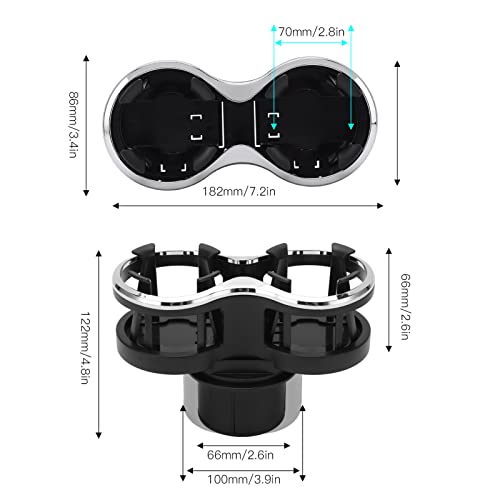 Portavasos Expansor Para Carro 2 en 1 Negro Universal miniatura 4