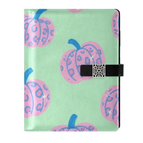 Carnet de notes ligné cuir imperméable léopard citrouille 17x23