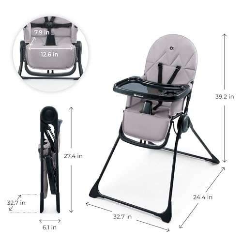 Image of Kinderkraft BINCI Folding High Chair, Gray