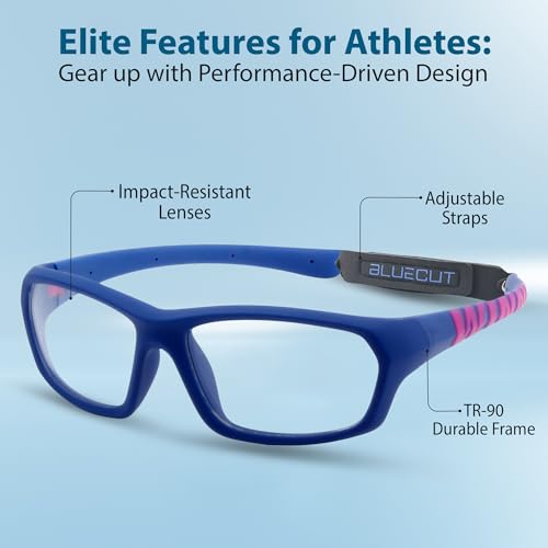 Image of BLUE CUT Sports Protection Goggles, Anti-Fog Lenses Safety Glasses for Basketball, Pickleball and All Outdoor Sports