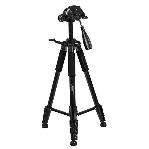 Hiffin Tripod SL-3700 Deluxe Lightweight Video/Photo Tripod 3 Way Panhead with 2-PIN,4 Section 550 MM FLODING Length (Black)