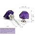 Malimali Natural Amethyst Knobs for Cabinets and Drawers Set of 4, Purple Dresser Knobs and Pulls for Bifold Doors, Cupboard, Wardrobe, Kitchen, Bathroom