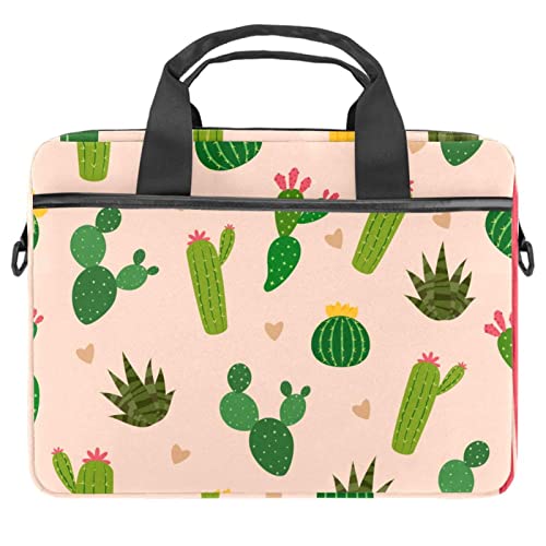 Sac à bandoulière pour ordinateur 13 à 14.5 pouces motif cactus mignon